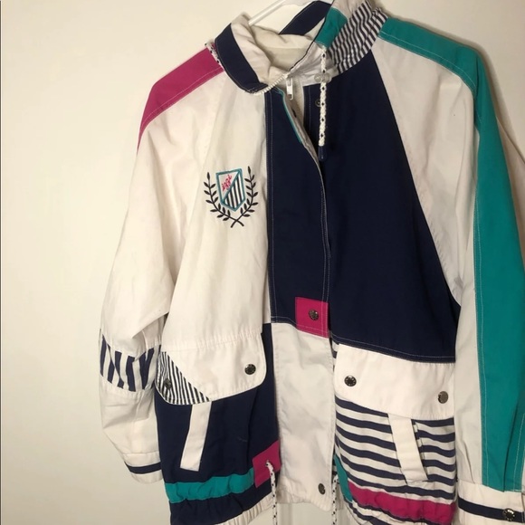 Vtg IZZI SPIRIT Logo Full Zip Windbreaker Color - Picture 4 of 9